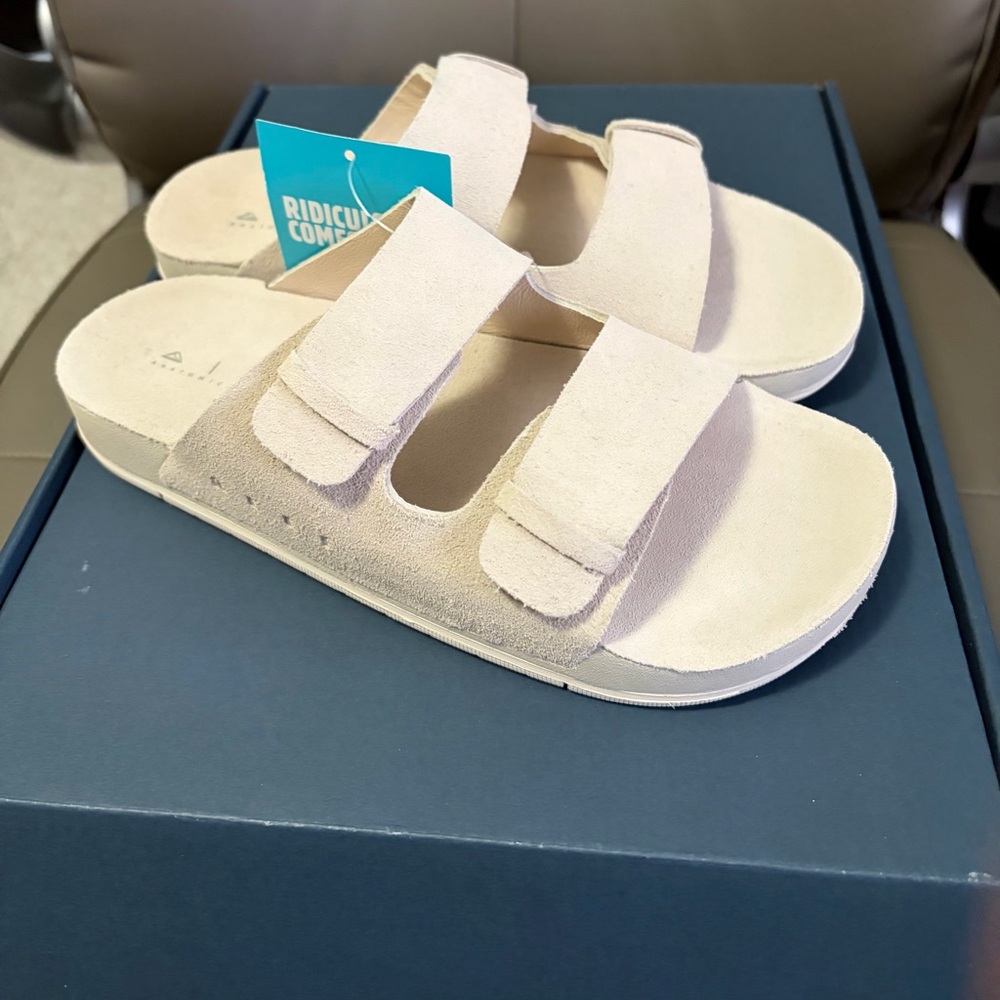 BNWB WOMEN'S REEF OJAI TWO BAR COMFORT SANDALS SLIDES VINTAGE US 6-UK 4-EUR 36 - Picture 4 of 13
